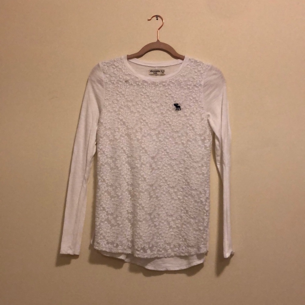 white lace long sleeve